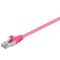 CAT 5e Patchkabel, SF/UTP, magenta, 0.25m- VPE: 1
