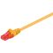 CAT 6 Patchkabel, U/UTP, gelb, 0.25m- VPE: 1