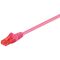 CAT 6 Patchkabel, U/UTP, magenta, 0.25m- VPE: 1