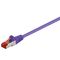 CAT 6 Patchkabel, S/FTP (PiMF), lila, 0.25m- VPE: 1