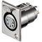 Mikrofon-Einbaubuchse, XLR-Buchse (5-Pin), 5Pin- VPE: 1