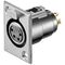 Mikrofon-Einbaubuchse, XLR-Buchse (4-Pin), 4Pin- VPE: 1