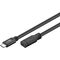 USB-C™-Verlängerung, USB 3.1 Gen 1, 1 m, schwarz, 1m- VPE: 1