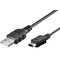 Mini USB Sync- und Ladekabel, Schwarz, 1m- VPE: 1