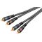 Stereo-Verbindungskabel 2x Cinch, zweifach geschirmt, 1.5m- VPE: 1