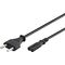 Anschlusskabel mit Eurostecker, 1,5 m, schwarz, (2*0,75 mm²), 1.5m- VPE: 1