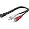 Audio-Kabeladapter 3,5-mm-Buchse zu Cinch-Stecker, 0.2m- VPE: 1