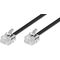 Telefonkabel (Modularkabel), schwarz, 3m- VPE: 1