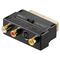 Scart zu Composite Audio Video und S-Video Adapter, IN/OUT, Scart-Stecker(21-Pin)- VPE: 1