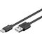 USB 2.0 Kabel USB-C™ auf USB A, schwarz, 1m- VPE: 1