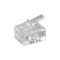 RJ11-Westernstecker für Rundkabel, 4 polig, RJ11/RJ14-Stecker(6P4C)- VPE: 10