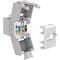 Keystone Modul RJ45 CAT 6A, UTP, Hellgrau- VPE: 1