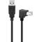 USB 2.0 Hi-Speed-Kabel 90°, schwarz, 1m- VPE: 1