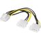 PC Grafikkarten-Stromkabel/Stromadapter, PCI-E zu PCI Express 8-Pin, 0.15m- VPE: 1