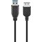 USB-Verlängerungskabel, USB 3.0, 3 m, schwarz, 3m- VPE: 1