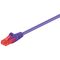 CAT 6 Patchkabel, U/UTP, violett, 0.5m- VPE: 1