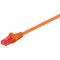 CAT 6 Patchkabel, U/UTP, orange, 1m- VPE: 1