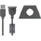 USB 2.0 Hi-Speed-Verlängerungskabel mit Montagehalterung, schwarz, 1.2m- VPE: 1