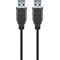 USB-A-Kabel, USB 3.0, 0,5 m, schwarz, 0.5m- VPE: 1