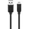 USB 2.0 Hi-Speed-Kabel, schwarz, 0.15m- VPE: 1