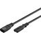 Verlängerungskabel C7/C8, 2 m, Schwarz, (2*0,75 mm²), Schwarz- VPE: 1