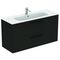 IDS Waschtisch/Möbel-Paket i.life A 120cm, Griff Schwarz Carbongrau matt IDEAL STANDARD