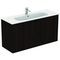 IDS Waschtisch/Möbel-Paket i.life A 120cm, Griff Schwarz Coffee Oak IDEAL STANDARD