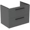 IDS Waschtischunterschrank i.life B 800x505x630mm, 2 Auszüge Quarzgrau matt IDEAL STANDARD