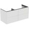 IDS Doppel-Waschtischunterschrank CONCA 4 Au o Platte 1200x370x505mm weiß matt IDEAL STANDARD