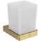 IDS Zahnputzglas CONCA eckig, mit Wandhalter brushed gold IDEAL STANDARD