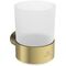 IDS Zahnputzglas CONCA rund, mit Wandhalter brushed gold IDEAL STANDARD