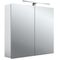 Emco LED-Lichtspiegelschrank MEE Aufputz, 800x746mm, 2-türig Aluminium EMCO