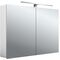 Emco LED-Lichtspiegelschrank MEE Aufputz, 1000x746mm, 2-türig Aluminium EMCO