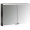 Emco LED-Lichtsp.schr. PRIME 2 FACELIFT AP 1000x700mm 2-türig schwarz/spiegel EMCO
