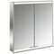 Emco LED-Lichtsp.schr. PRIME 2 FACELIFT UP 600x730mm 2-türig aluminium/weiß EMCO