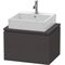 Duravit Konsolenunterschrank L-CUBE 400x620x477mm graphit supermatt