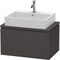Duravit Konsolenunterschrank L-CUBE 400x720x477mm graphit supermatt
