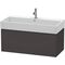 Duravit Waschtischunterbau L-CUBE 394x984x459mm graphit supermatt