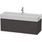 Duravit Waschtischunterbau L-CUBE 394x1184x459mm graphit supermatt