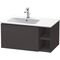 Duravit Waschtischunterbau L-CUBE 400x820x481mm Be links graphit supermatt