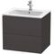 Duravit Waschtischunterbau L-CUBE 620x481x550mm graphit supermatt