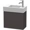 Duravit Waschtischunterbau L-CUBE 400x480x240mm A rechts graphit supermatt