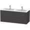 Duravit Waschtischunterbau L-CUBE 1290x481x555mm graphit supermatt