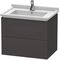Duravit Waschtischunterbau L-CUBE 469x670x558mm graphit supermatt