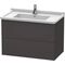 Duravit Waschtischunterbau L-CUBE 469x820x558mm graphit supermatt