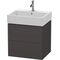 Duravit Waschtischunterbau L-CUBE 544x584x459mm graphit supermatt