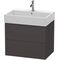 Duravit Waschtischunterbau L-CUBE 544x684x459mm graphit supermatt