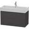 Duravit Waschtischunterbau L-CUBE 544x984x459mm graphit supermatt