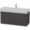 Duravit Waschtischunterbau L-CUBE 544x1184x459mm graphit supermatt