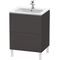 Duravit Waschtischunterbau L-CUBE 620x481x704mm graphit supermatt